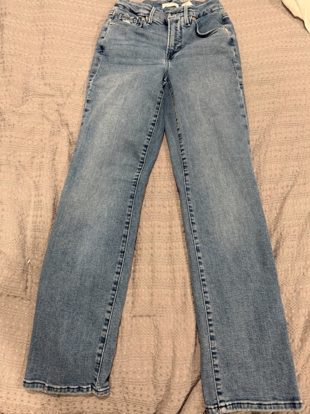 Good American Light Blue Flare Jeans